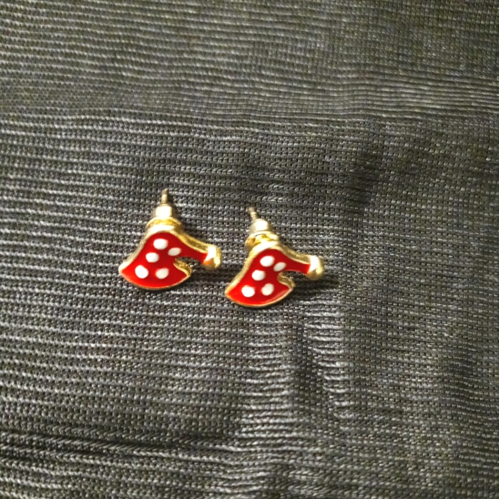 2/$10 Mushroom Hat Earrings
